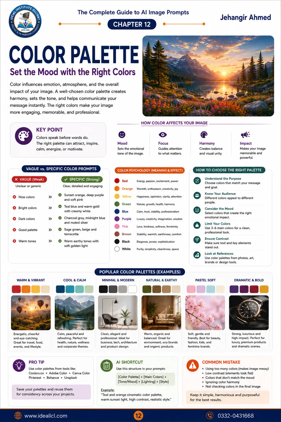 Color palette guidance