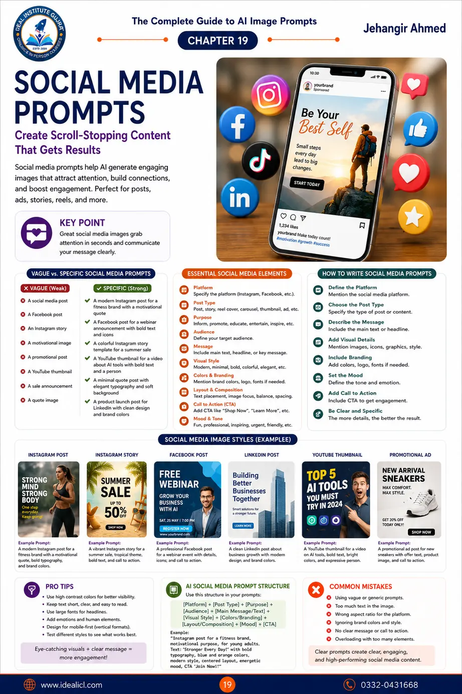 Social media prompts