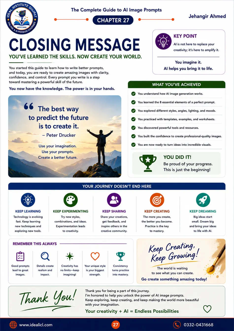 Closing message and next steps