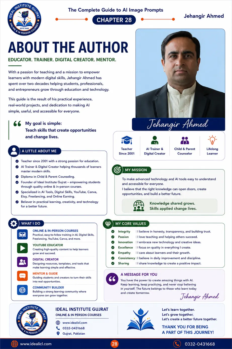 About the author Jehangir Ahmed